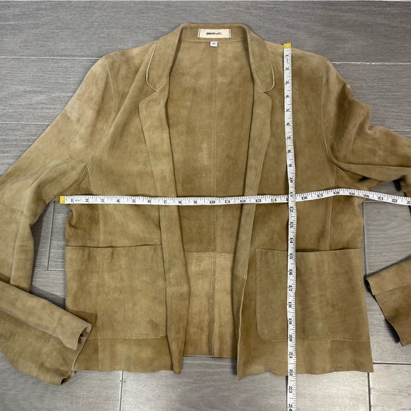Anthropologie Jackett…etc. Genuine Suede Leather Open Front Jacket Blazer Boho M - Picture 15 of 16